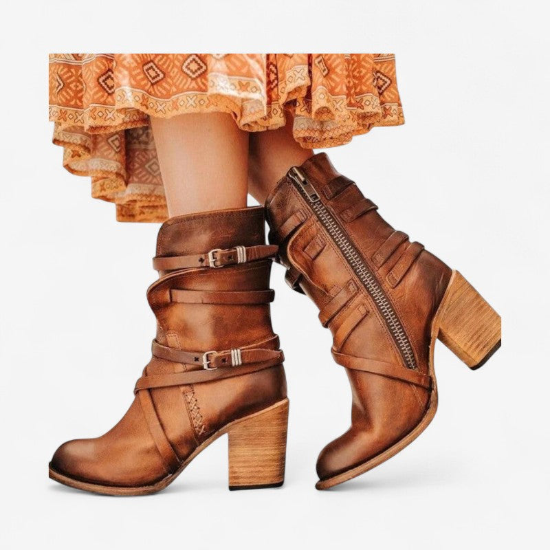 Virell – Ankelstøvler med Sidelås og Spennebelter