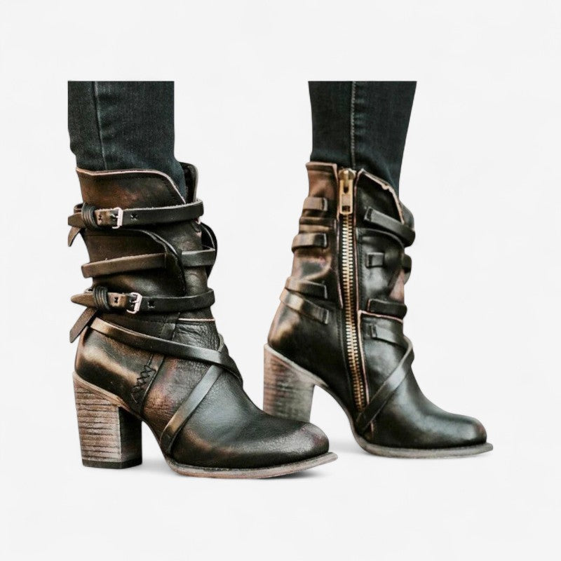 Virell – Ankelstøvler med Sidelås og Spennebelter