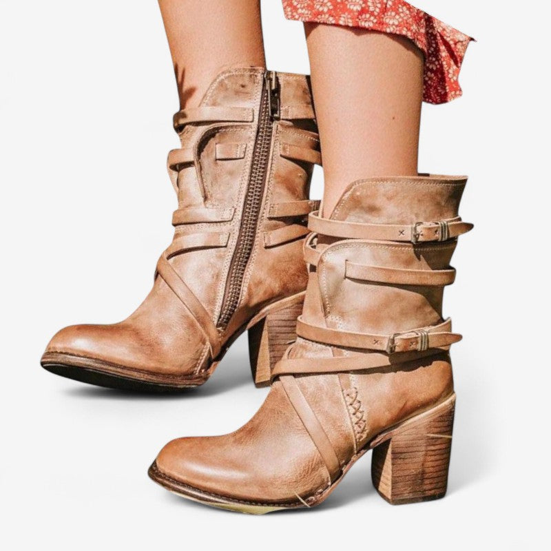 Virell – Ankelstøvler med Sidelås og Spennebelter