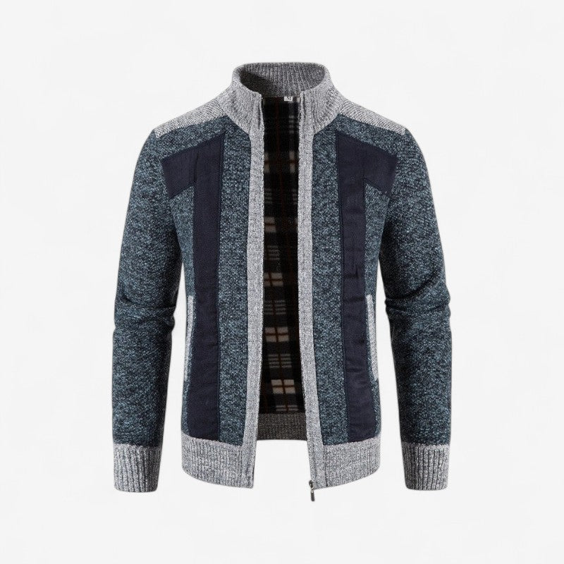 Keaton – Langermet Jakke med Glidelås og Ribbedetaljer