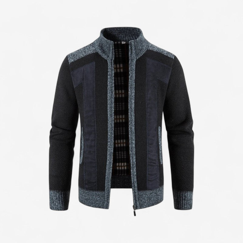 Keaton – Langermet Jakke med Glidelås og Ribbedetaljer