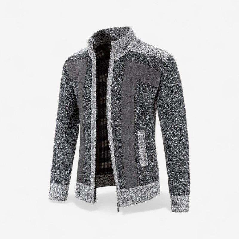 Keaton – Langermet Jakke med Glidelås og Ribbedetaljer