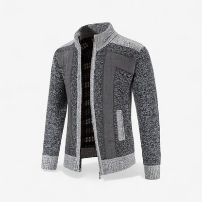 Keaton – Langermet Jakke med Glidelås og Ribbedetaljer