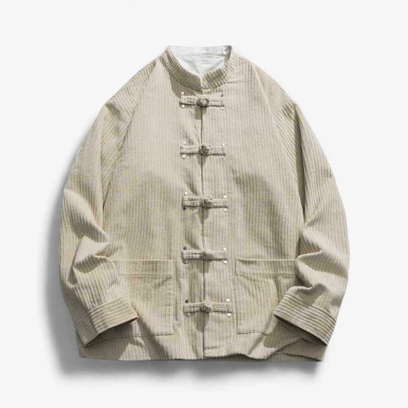 Aksel – Løs Passform Jakke med Knappeflap og Lommer