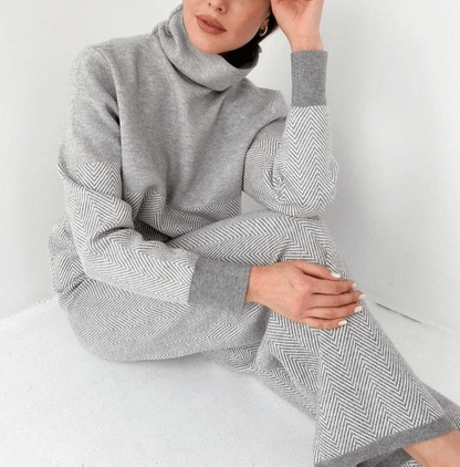 Nova - Todelt sett med rullekrage og bukser med vide ben