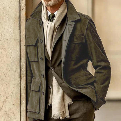 Nathan – Skreddersydd Knappejakke med Strukturert Passform