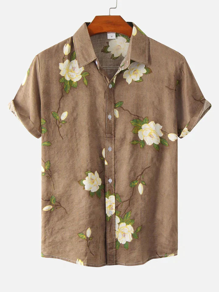 Ashwin - Elegant knappskjorte med blomstermønster