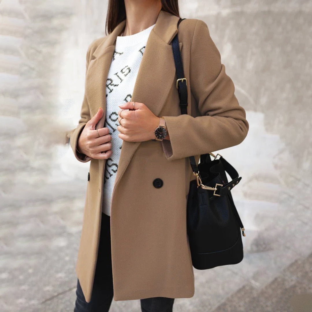 Solene - Chic kåpe med dobbeltspent design