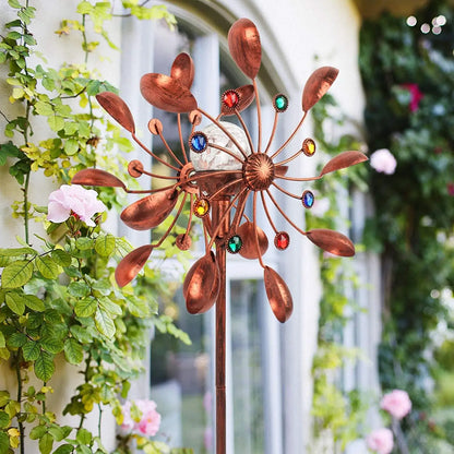 GardenGlow – Elegante Vindspinner med Solcelledrevet Lys
