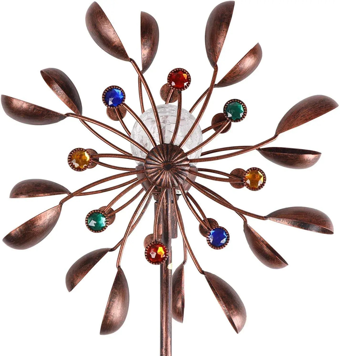 GardenGlow – Elegante Vindspinner med Solcelledrevet Lys