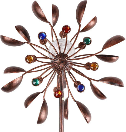GardenGlow – Elegante Vindspinner med Solcelledrevet Lys
