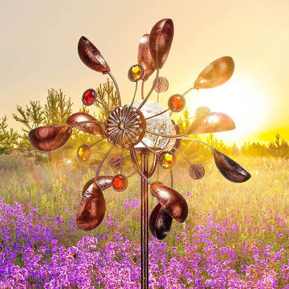 GardenGlow – Elegante Vindspinner med Solcelledrevet Lys