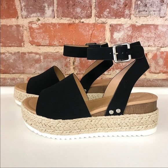 StrideUp - Espadrillesandaler med plattform og justerbar ankelrem