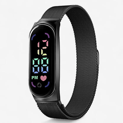 Alessa – Moderne LED digital klokke med magnetisk rem