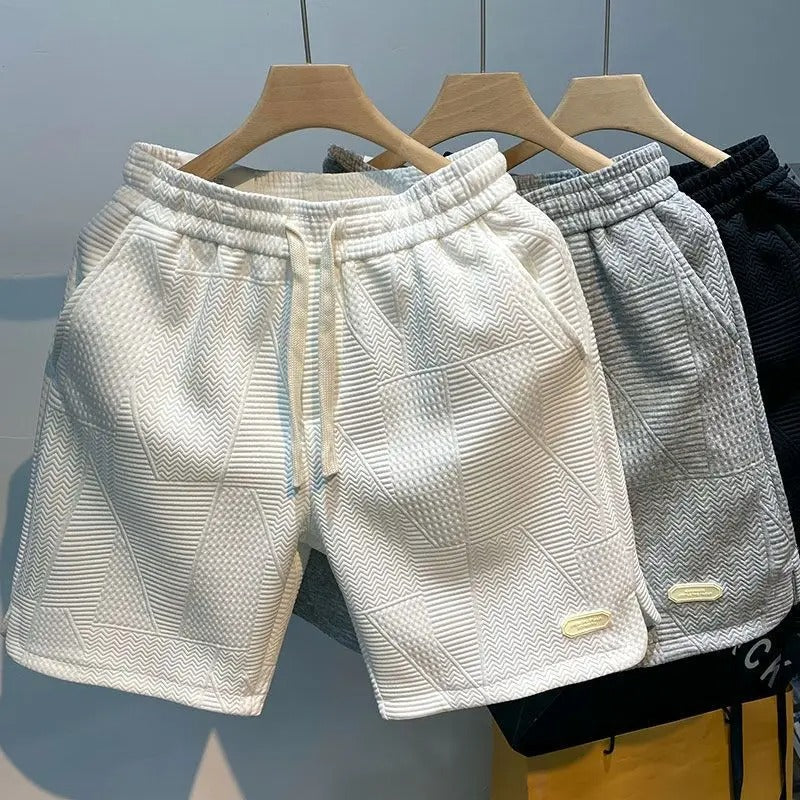 Liam - Stilige shorts med bølgemønster og fleksibel passform