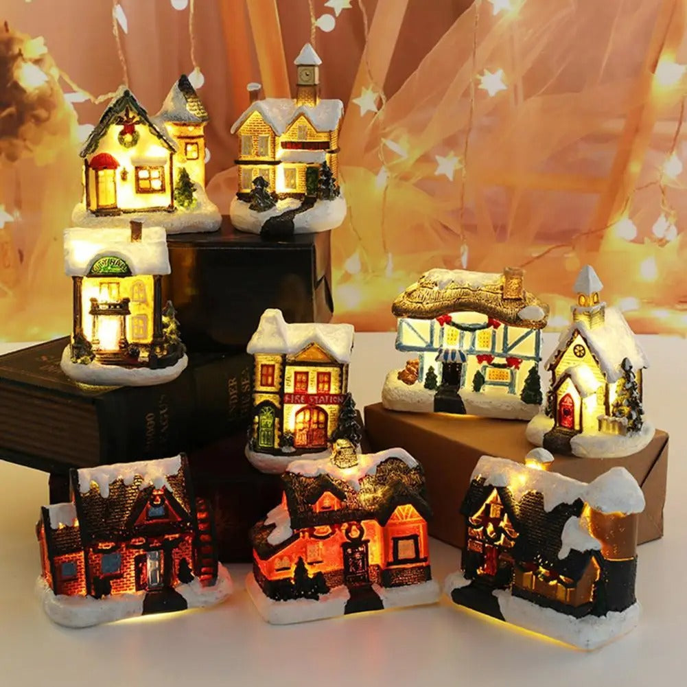 WinterGlow - 6-delt LED-lysende juleby-sett
