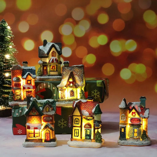 WinterGlow - 6-delt LED-lysende juleby-sett