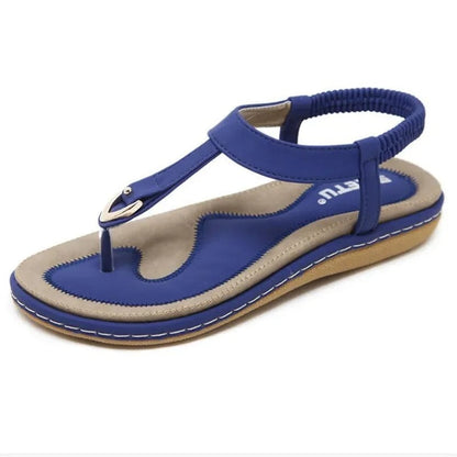 Sophia - Polstrede sandaler med T-rem og elastisk ankelrem