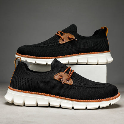 Ethan - Sportslige Slip-On Loafers med Dekorative Detaljer