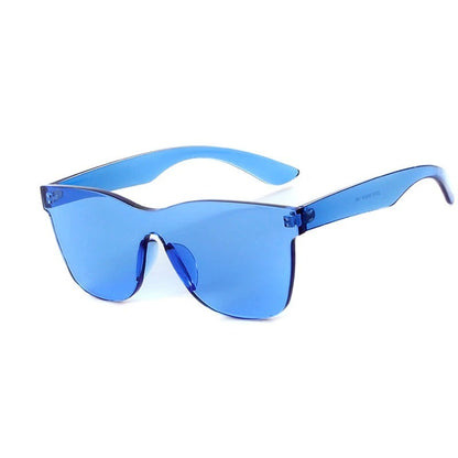 VisionGlow - firkantede solbriller uten innfatning med et dristig og moderne utseende