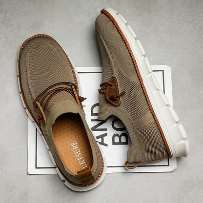 Ethan - Sportslige Slip-On Loafers med Dekorative Detaljer