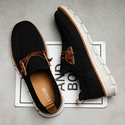 Ethan - Sportslige Slip-On Loafers med Dekorative Detaljer