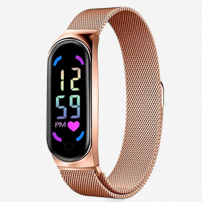 Alessa – Moderne LED digital klokke med magnetisk rem