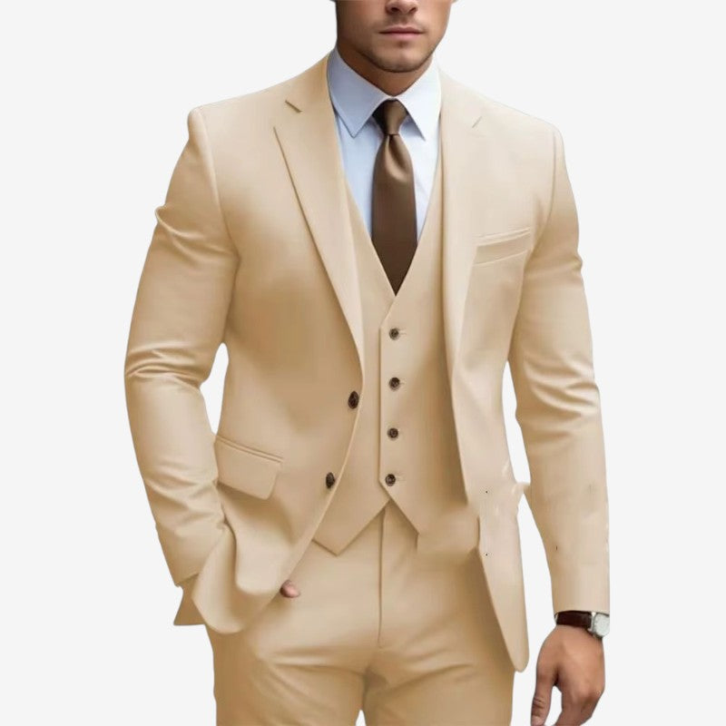 Valmora – Tredelt Dressett med Blazer Vest og Vide Bukser