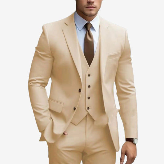 Valmora – Tredelt Dressett med Blazer Vest og Vide Bukser