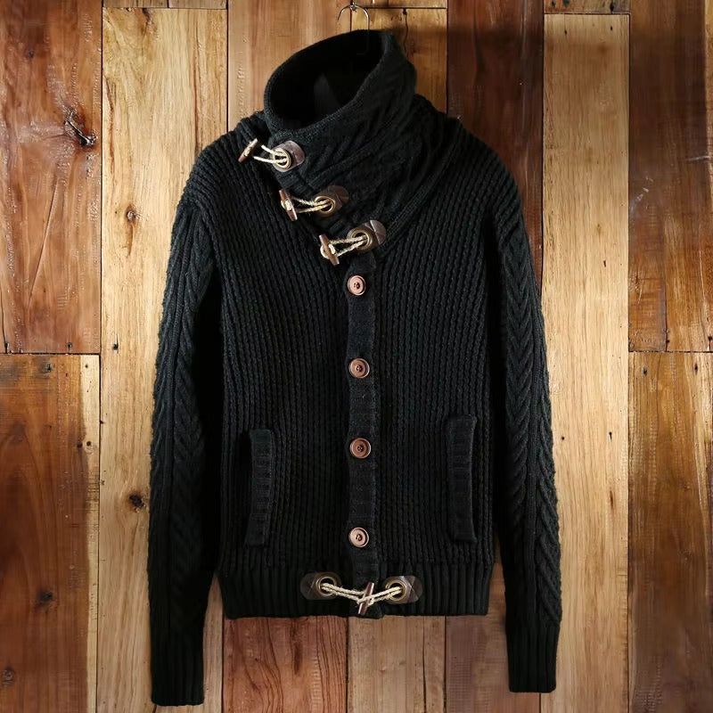 Mark – Langermet Genser med Sidelommer og Knapplukking