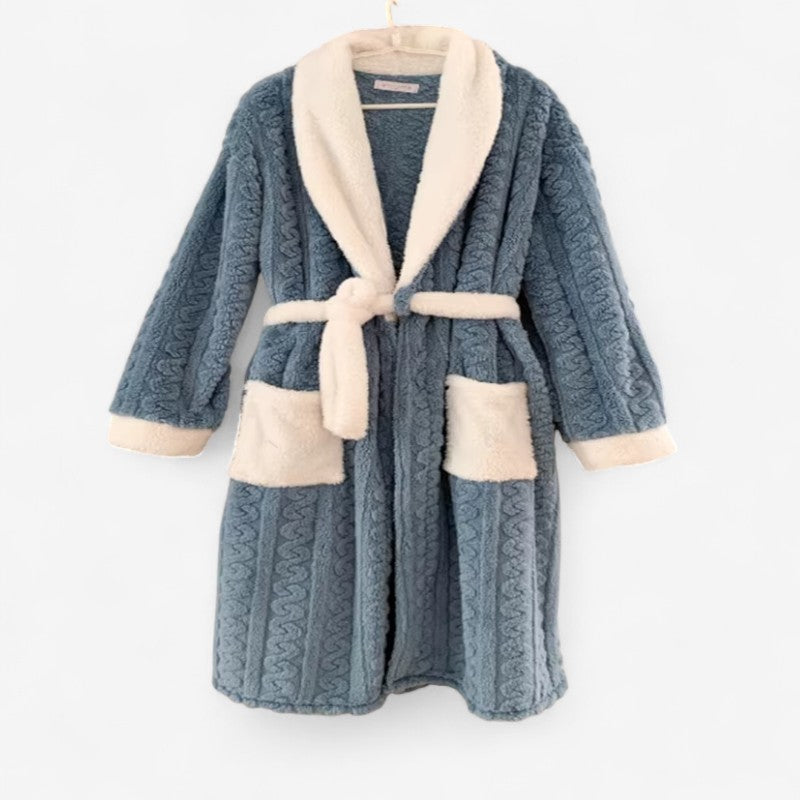 Latoya - Langermet Badekåpe med Belte og Krage