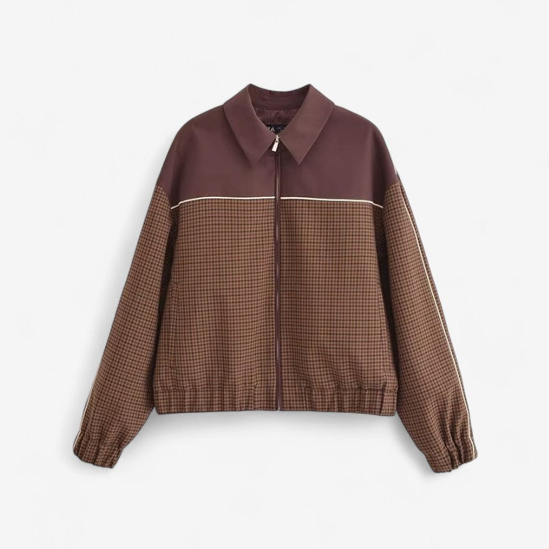 Mila – Jakke med Lange Ermer, Glidelås og Nedfellbar Krage