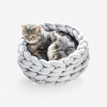 PawNest – Rund Kjæledyrkurv med Avtagbart Trekk