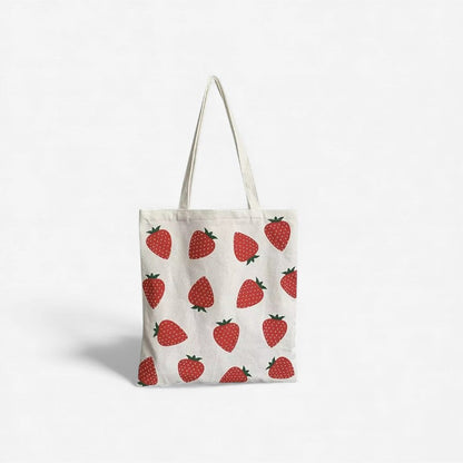 Veerle – Trykt toteveske med håndtak og glidelås