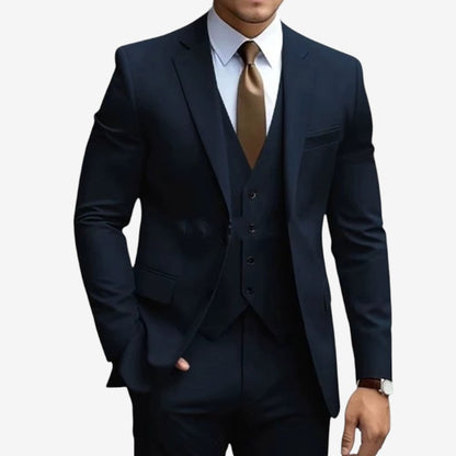 Valmora – Tredelt Dressett med Blazer Vest og Vide Bukser