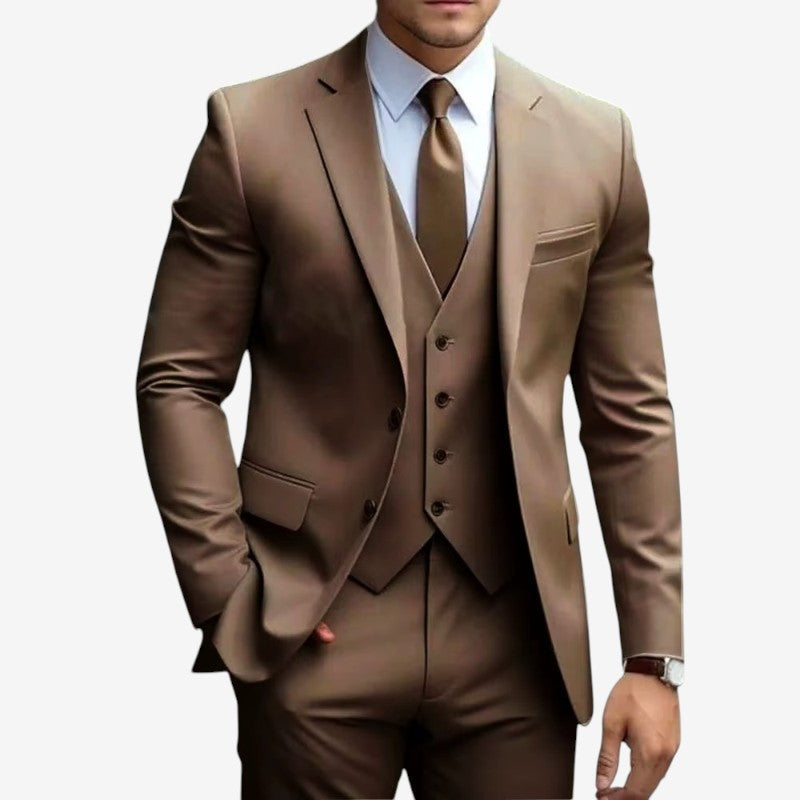 Valmora – Tredelt Dressett med Blazer Vest og Vide Bukser