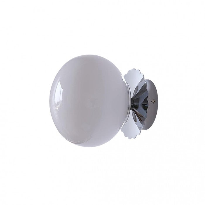 EchoLume - Elegant Glasskule Vegglampe for Stilfulle Innendørsrom