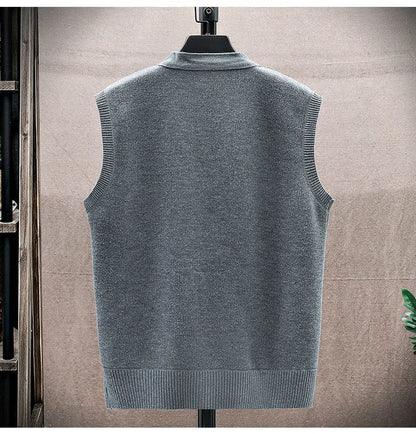 Leo – Klassisk Genservest med V-Hals og Knapp Foran