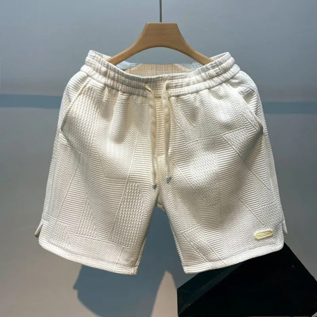 Liam - Stilige shorts med bølgemønster og fleksibel passform