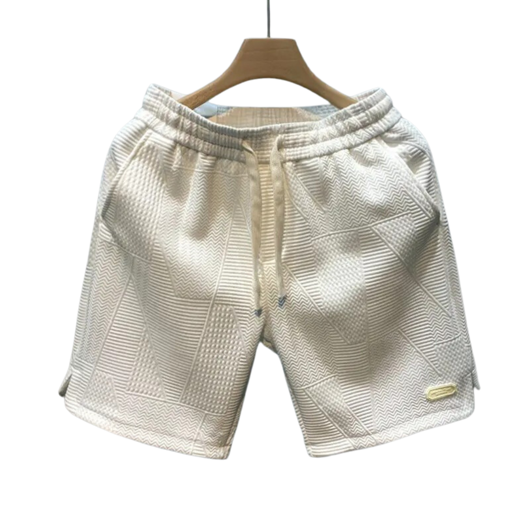 Liam - Stilige shorts med bølgemønster og fleksibel passform