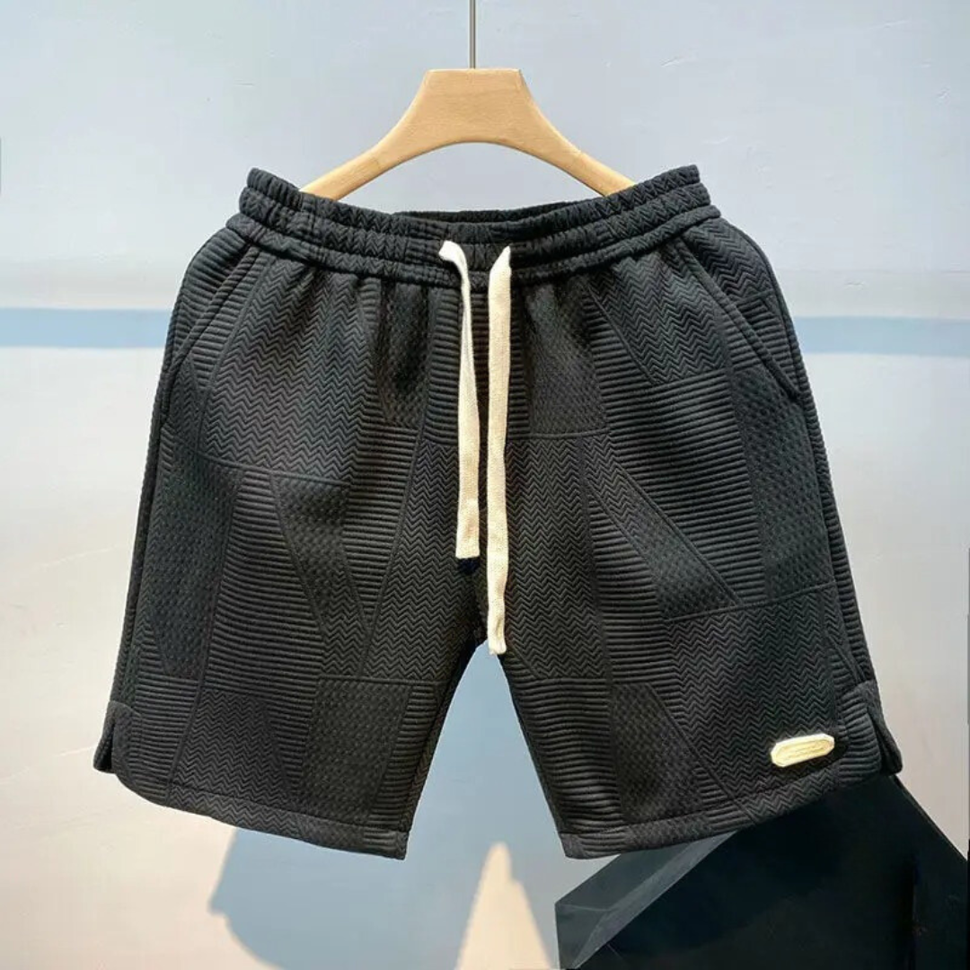 Liam - Stilige shorts med bølgemønster og fleksibel passform