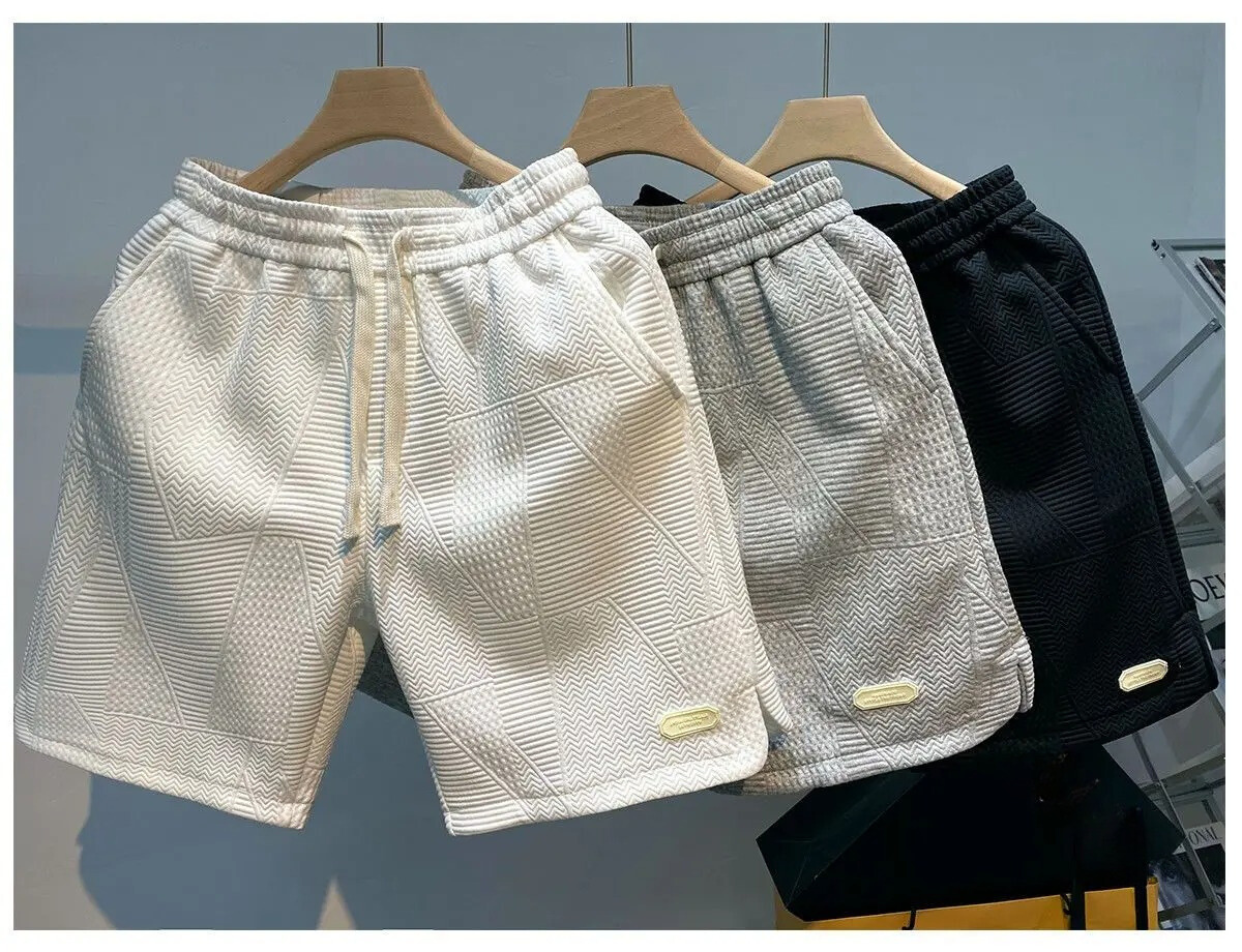 Liam - Stilige shorts med bølgemønster og fleksibel passform