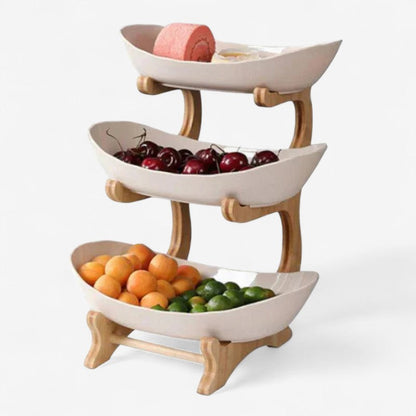 FruitStack – Moderne Fruktbolle med Avtakbare Multi-Nivå Skuffer