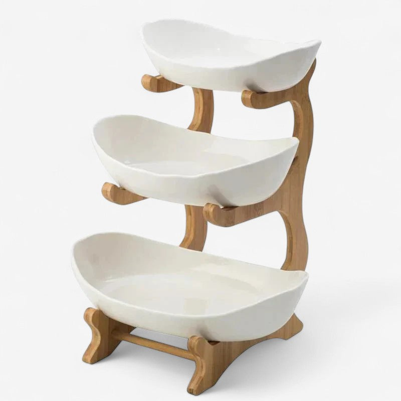 FruitStack – Moderne Fruktbolle med Avtakbare Multi-Nivå Skuffer