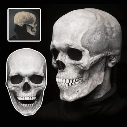 SkullMorph - bevegelig kjeve realistisk hodeskallemaske for Halloween fest og Cosplay