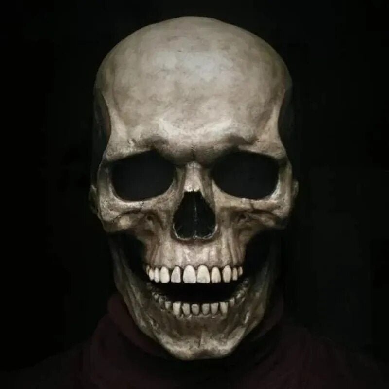 SkullMorph - bevegelig kjeve realistisk hodeskallemaske for Halloween fest og Cosplay