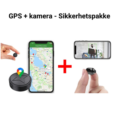 GPS + Kamera - Sikkerhetspakke | Direktesporing og HD-sikkerhet