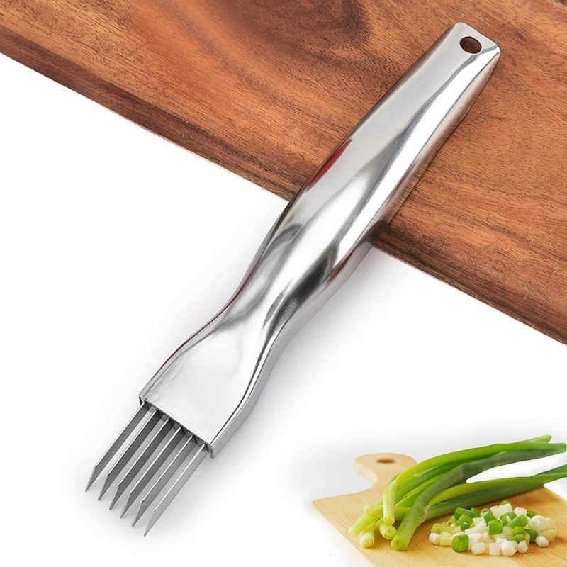 SliceMate – Rustfritt Stål Løkhakker med 6 Bladsdesign