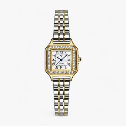 Mila - Firkantet urskive med glitrende krystalldetaljer