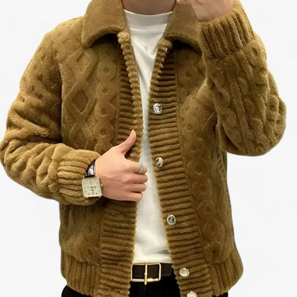 Hannah - Langermet tykk fleecejakke med knapper